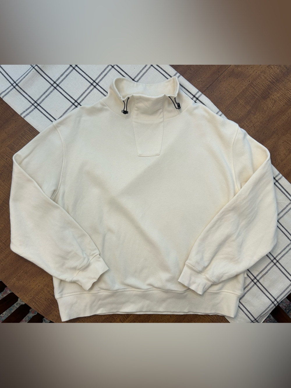 Varley Woods Sweat Sweatshirt Womens Medium Pullover Cream Anthropologie - Picture 5 of 15